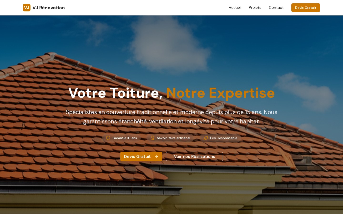 Exemple de site Rénovation