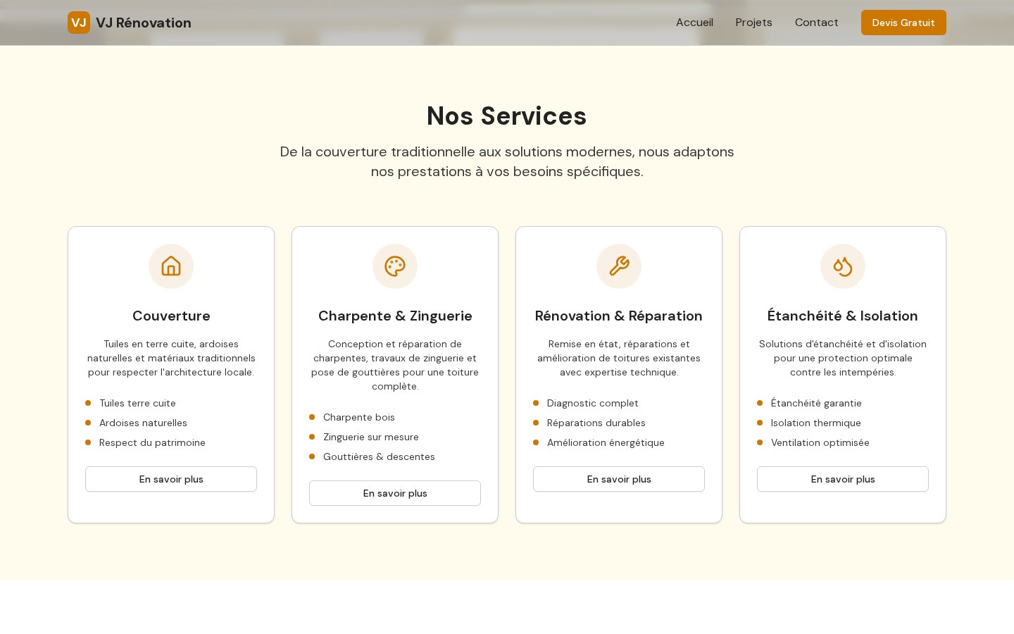 Portfolio avant/après de chantiers de rénovation sur le site VJ Rénovation